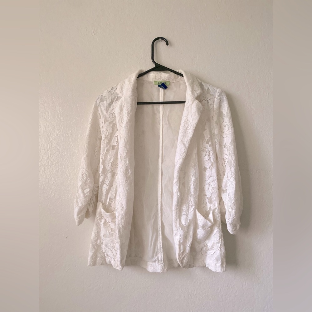 Vintage White Lace Blazer
